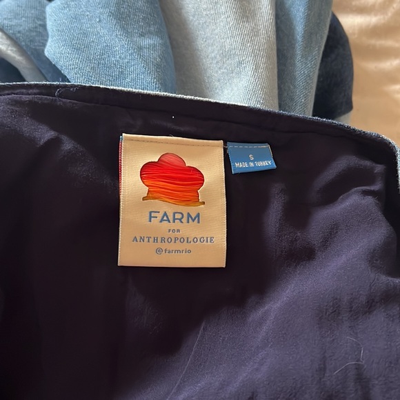 *Farm Rio* Colorblock Denim Midi Dress, Small - Picture 8 of 12